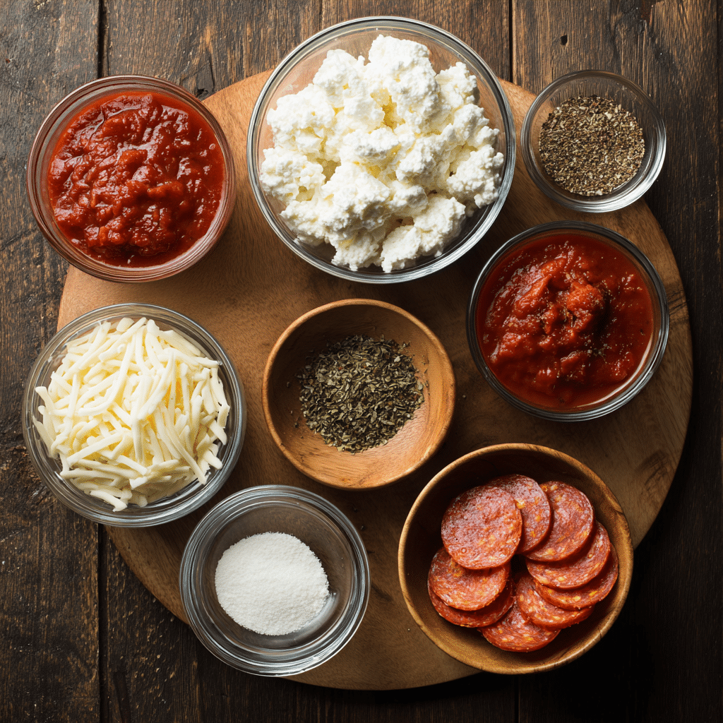 Cottage Cheese Pizza Bowl – Easy 5-Minute High-Protein Surprise 4 Cottage Cheese Pizza Bowl Ingredients