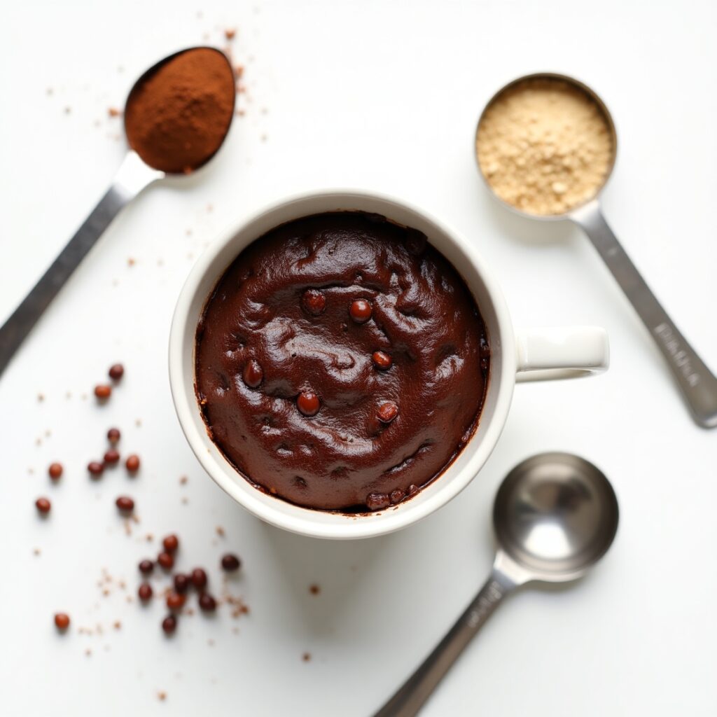 Protein Brownie Mug: 7 Simple Ingredients, Huge Taste 5 Protein brownie mug with clean layout for recipe card