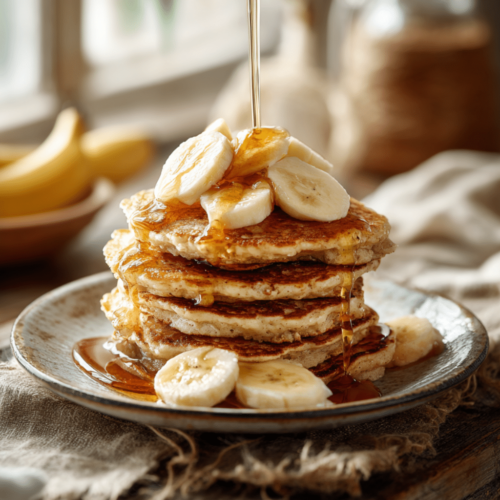 Banana cottage cheese pancakes