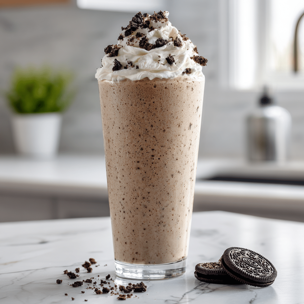 Cookies and cream protein shake