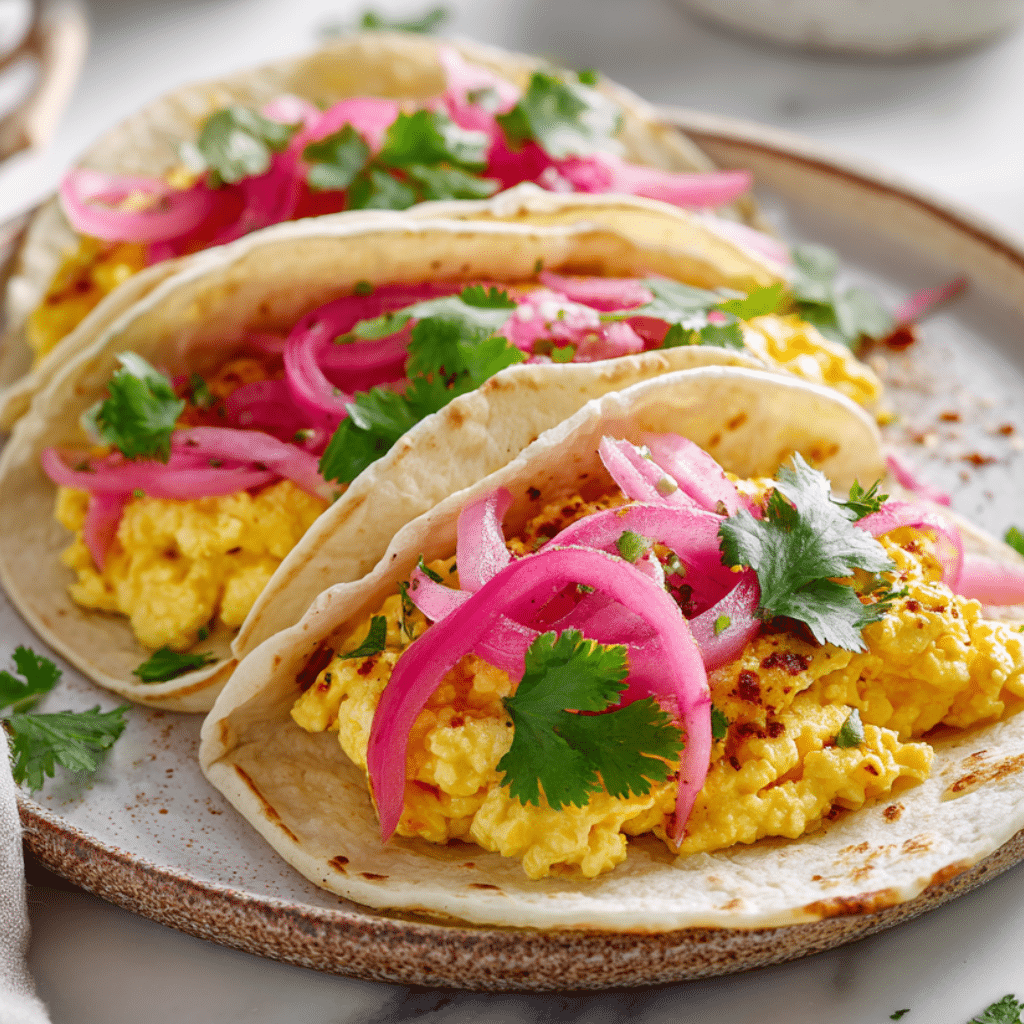 Hummus Breakfast Tacos