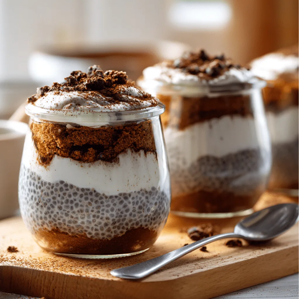 Home - High Protein Recipes 29 Tiramisu Chia Pudding