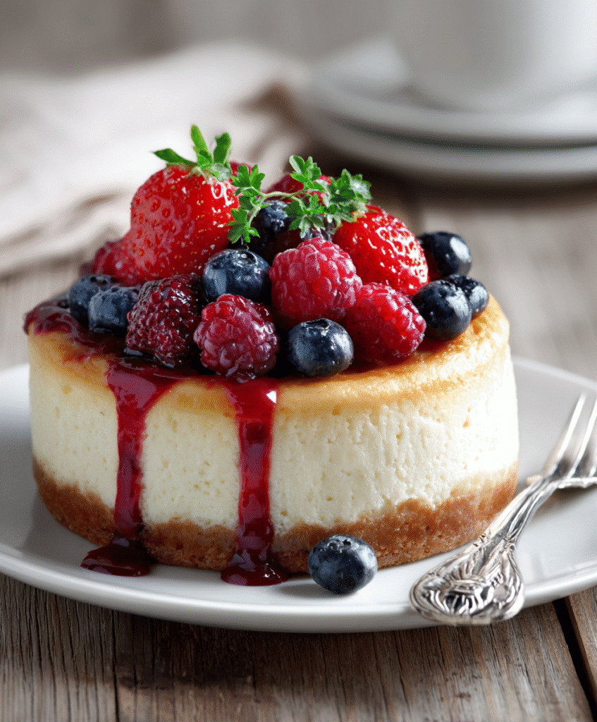 How to Make Keto Cottage Cheese Cheesecake: A Delicious Low-Carb Treat 6 Sliced Keto Cottage Cheese Cheesecake served with fresh berries.