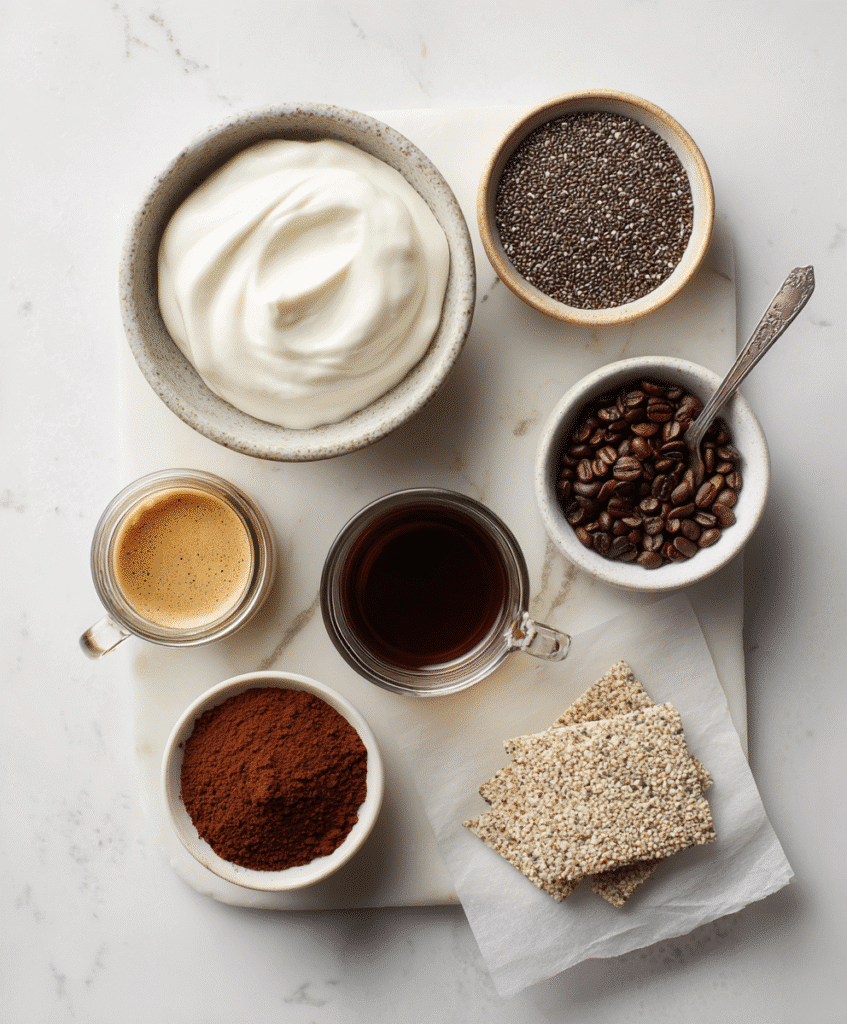 Tiramisu Chia Pudding for a Protein-Packed, Creamy Energy Boost 4 Ingredients for tiramisu chia pudding recipe