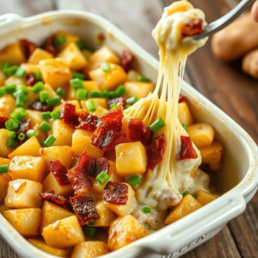 Chicken Bacon Ranch Potato Bake