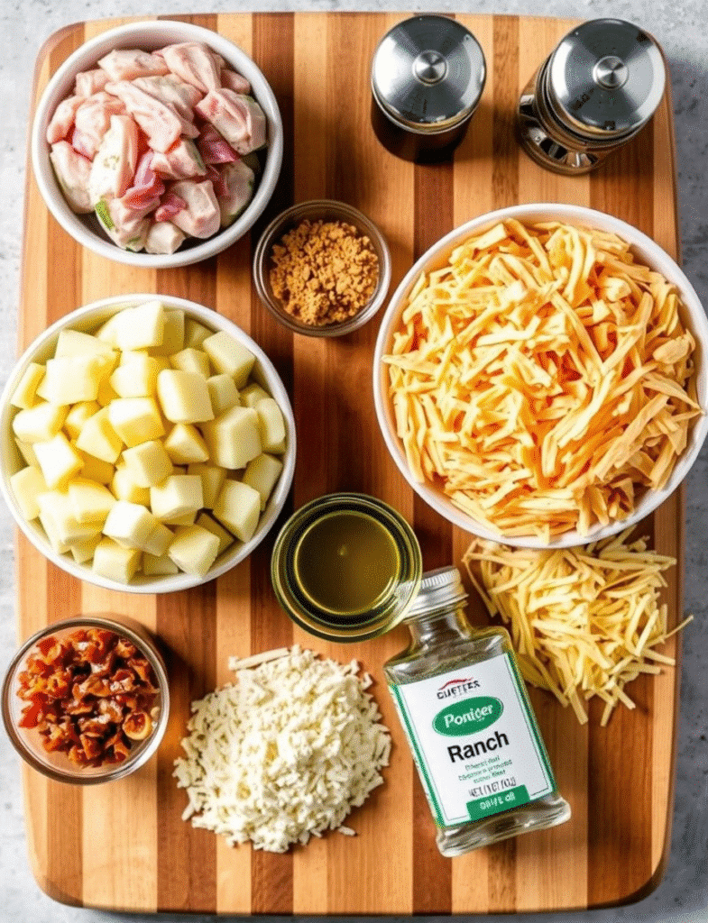 Chicken Bacon Ranch Potato Bake – 5 Ways to Make It Even Better 4 chicken bacon ranch potato bake fresh ingredients