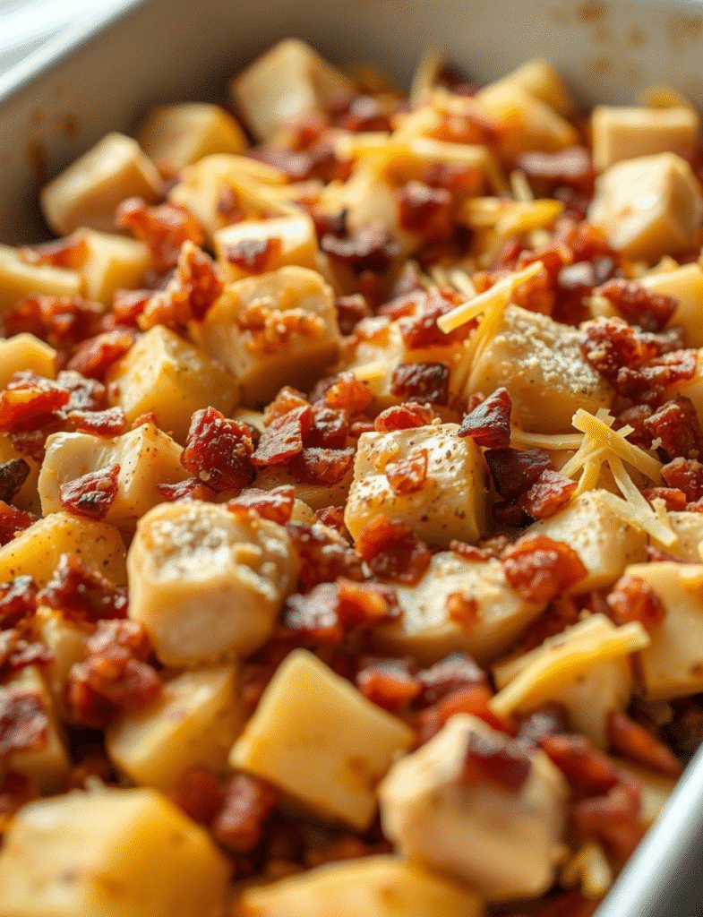 Chicken Bacon Ranch Potato Bake – 5 Ways to Make It Even Better 7 layering chicken and bacon in potato bake