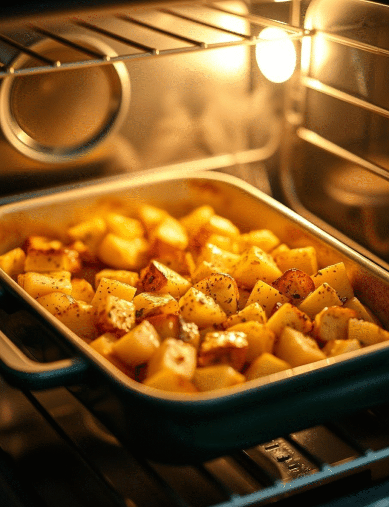 Chicken Bacon Ranch Potato Bake – 5 Ways to Make It Even Better 6 potatoes roasting for chicken bacon ranch potato bake