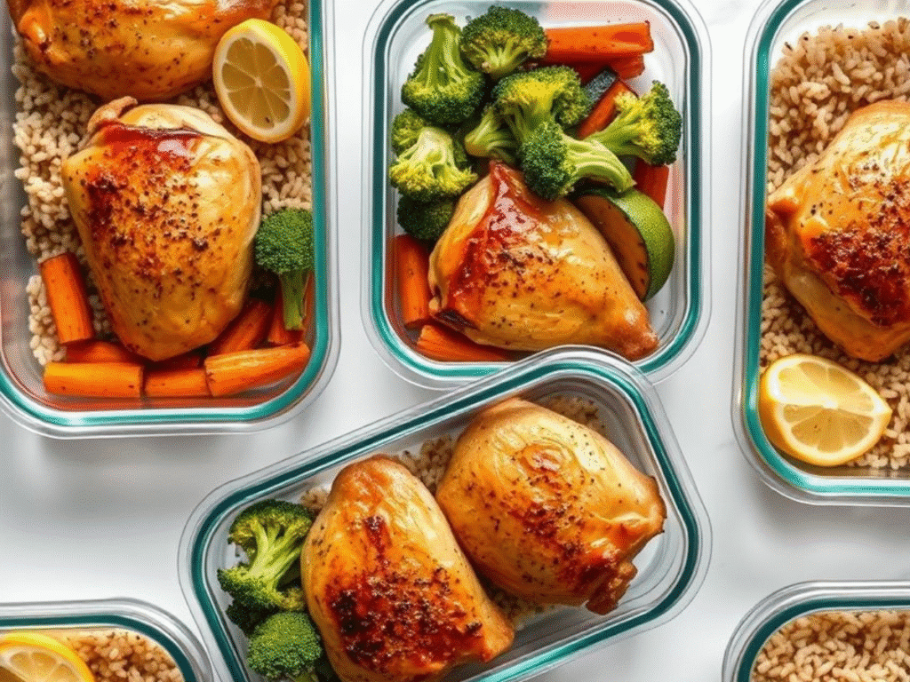 10+ Easy , Healthy High Protein Chicken Meal Prep: Healthy Recipes to Save Time & Fuel Your Body 4 Chicken Thigh Meal Preps (Juicy & Flavorful)