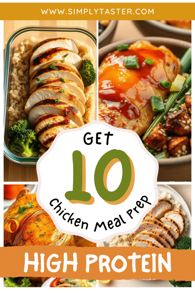 10+ Easy , Healthy High Protein Chicken Meal Prep: Healthy Recipes to Save Time & Fuel Your Body 2 High Protein Chicken Meal Prep