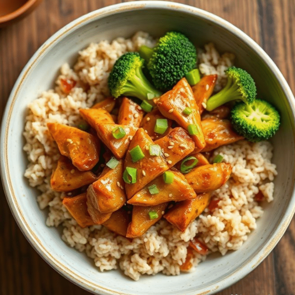 High Protein Crockpot Dinners That Taste Like Comfort Food 2 High protein crockpot dinners with shredded honey garlic chicken, broccoli, and rice