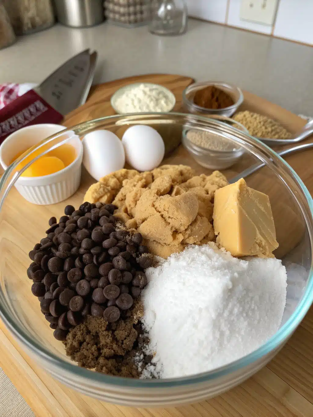 Peanut Butter Chocolate Chip Cookies Recipe 3 Peanut Butter Chocolate Chip Cookies ingredients