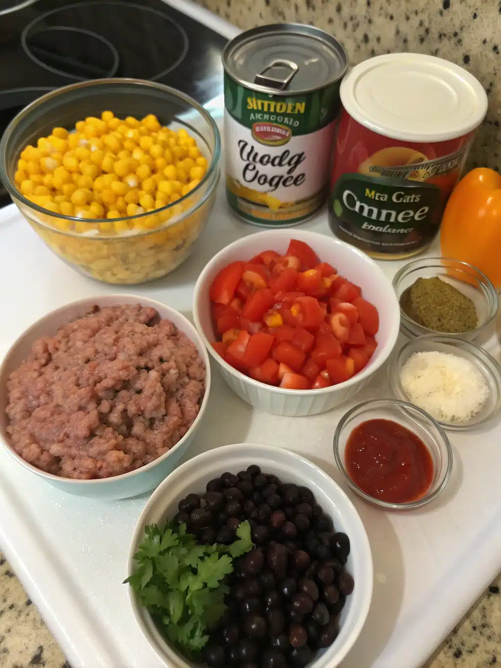 Ingredients for Turkey Taco Soup
