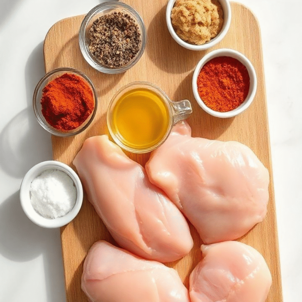 Chicken Breast Meal Preps: 10 Delicious Ways to Stay Healthy 4 Raw chicken breast with spices for healthy meal prep