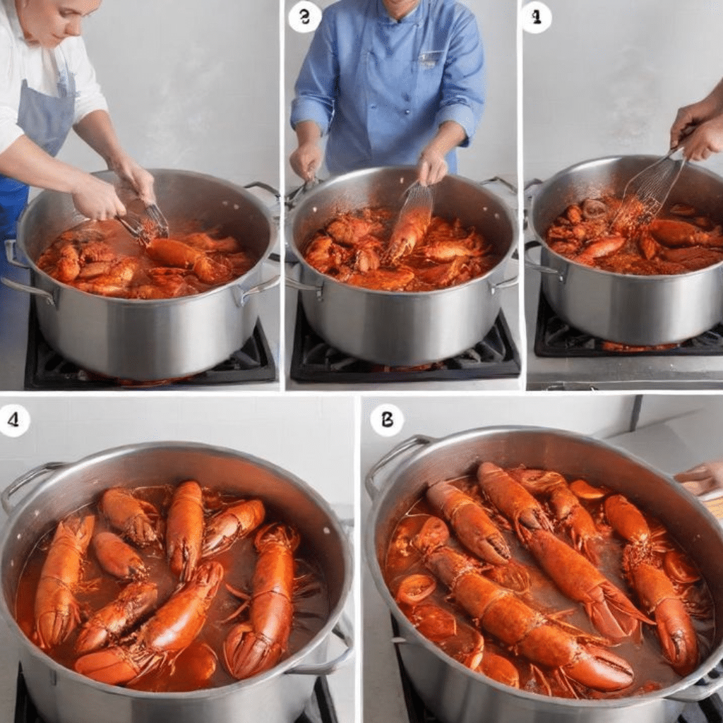 Step-by-step how to steam Maine lobster
