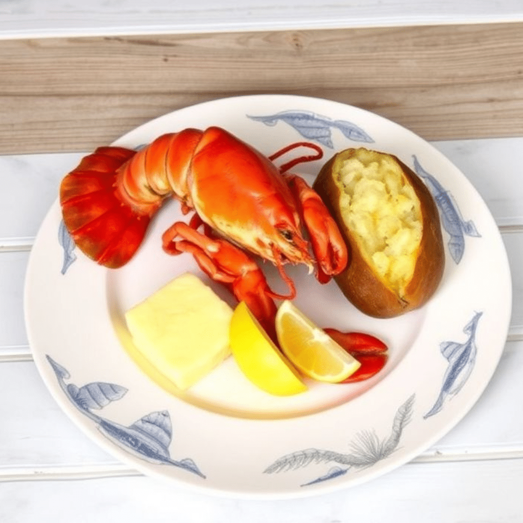 Served Maine lobster