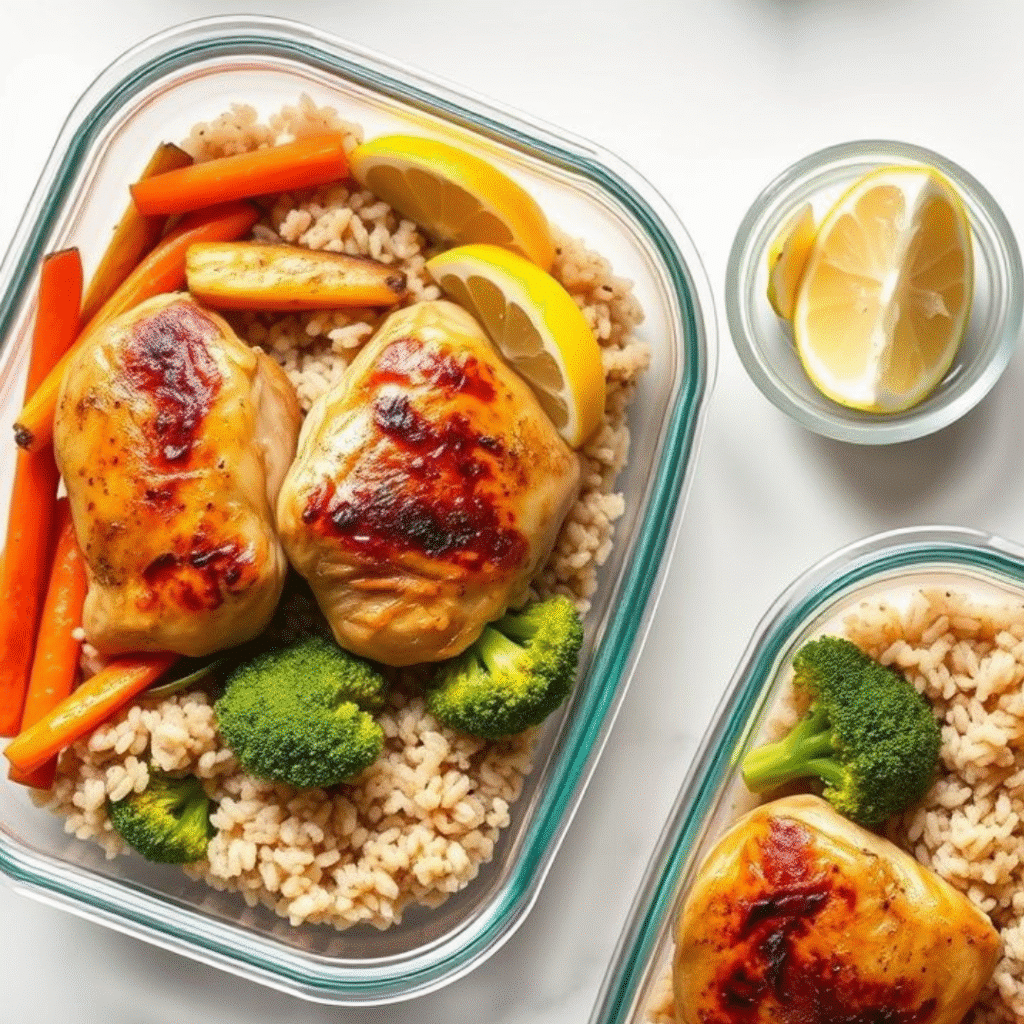 Chicken Thigh Meal Preps: 5 Juicy & Flavorful Recipes You'll Love 7 Chicken thigh meal served with healthy vegetable sides