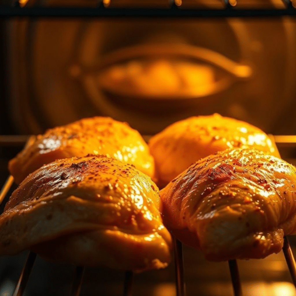 Chicken Breast Meal Preps: 10 Delicious Ways to Stay Healthy 7 Chicken breasts broiling in oven to golden perfection